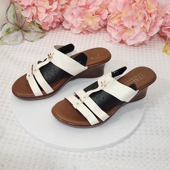ITALIAN SHOEMAKERS Women's Clover Wedge Sandal Size 7 - Picture 2 of 9